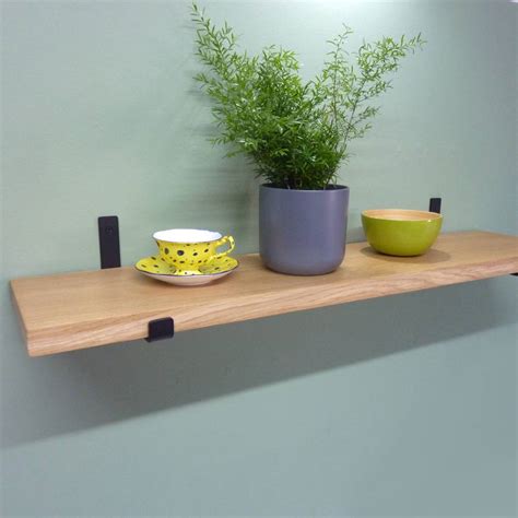 oak shelves with metal brackets|solid oak shelves for wall.